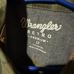 Wrangler Retro Premium Men's Military Jacket - Olive